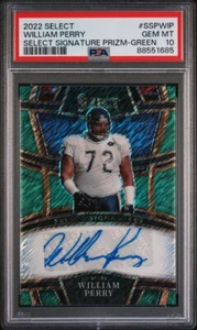 2022 Select Select Signatures William Perry Select Prizm Green /5 PSA 10 POP 1 - Bild 1 von 3