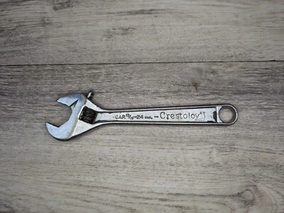 Llave Media Luna Crestalloy Vintage 8" Hecha en EE. UU.  Foto 1 de 4