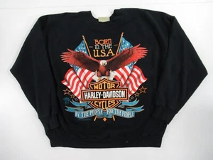 VTG 1989 Harley Davidson Born in USA By the People for the People Crew 1XL#VT282 - Picture 1 of 6