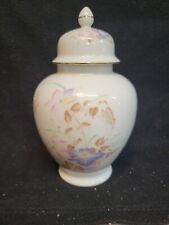 Vintage Orchid Floral Ginger Lidded Jar Domed Urn Made In Japan  -Free Shipping