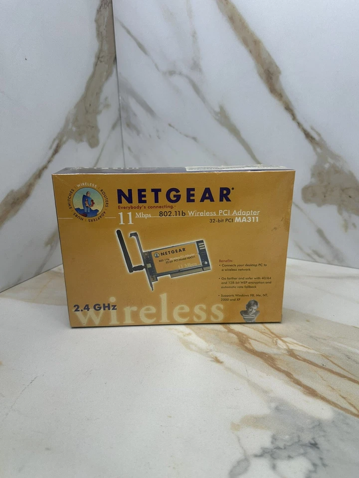 NETGEAR 802.11b Wireless PCI Adapter 32-bit PCI Model MA311 11 Mbps - image 1 of 2