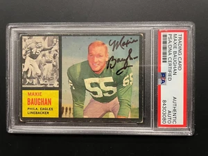 Maxie Baughan signed 1962 Topps 2nd yr Autograph Card Philadelphia Eagles PSA - Picture 1 of 3