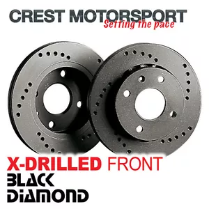 BLACK DIAMOND X-Drilled Vented Front Brake Discs (280mm) Drilled KBD404CD - Picture 1 of 1