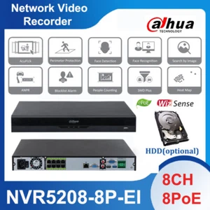 Grabadora de video en red Dahua NVR5208-8P-EI 8 CANALES PoE NVR WizSense AI 32 MP SMD+ lote - Imagen 1 de 12