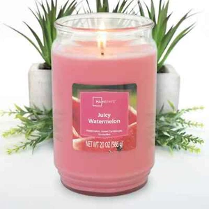 Juicy Watermelon Scented Candle 20oz, Single Wick, Paraffin Wax, Gift Idea - Picture 1 of 4