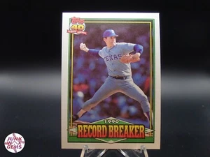 1991 Topps 40 aniversario 1990 Record Breaker #6 Nolan Ryan como nuevo - Imagen 1 de 2
