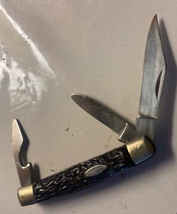 Vintage Three Blade  Stainless Steel Made In Japan Folding Knife 3” - Picture 1 of 4
