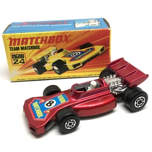 Lesney Matchbox Superfast No. 24 Team Matchbox #8 1973 Red Made In England W/Box - Picture 1 of 20