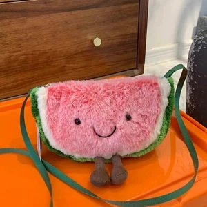 Lustige Wassermelonentasche süß Kinder Plüsch Umhängetasche Rucksack Puppe super - Bild 1 von 7