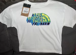 THE NORTH FACE Girls’ Sz Large(14/16)Short Sleeve Graphic Tee TNF White - Picture 1 of 7