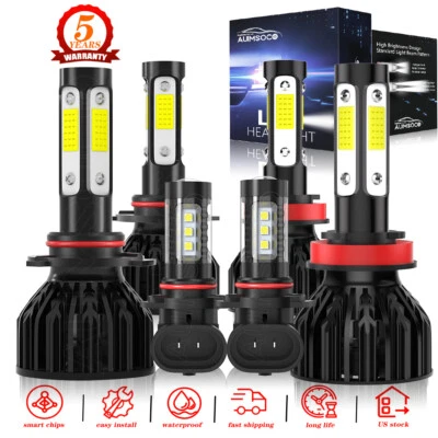 LED Headlight Bulbs + Fog Light Kit For Dodge RAM 1500 2500 3500 2016 2017 2018 - Image 1 of 4