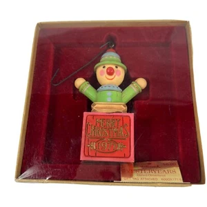 VINTAGE 1977 HALLMARK YESTERYEARS, TREE-TRIMMER COLLECTION XMAS JACK IN THE BOX - Picture 1 of 12