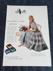 1953 KOTEX Damenbinden **VINTAGE MAGAZIN DRUCK WERBUNG** - Bild 1 von 1