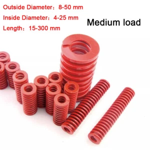 Die Springs Red Medium Load Compression Mould Spring OD 8mm-40mm Length 15-300mm - Picture 1 of 12