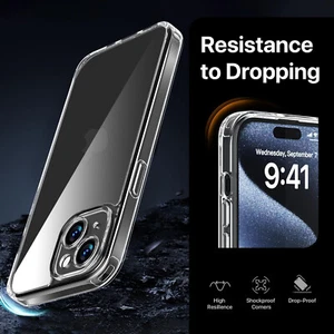 2 New iPhone 15 6.1" Case Clear and Green each - Zdjęcie 1 z 7