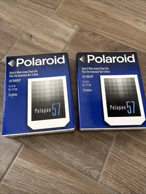 New Polaroid Polapan 57 Black & White Instant Sheet Film (1 New/ 1 Opened) - Image 1 of 4