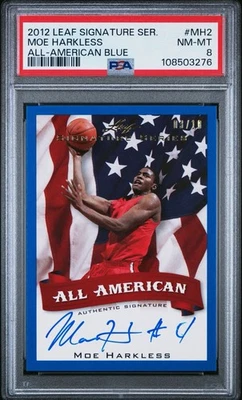 2012 Leaf Signature : All-American Blue  Maurice Moe Harkless Rookie Auto /10 - Image 1 of 3