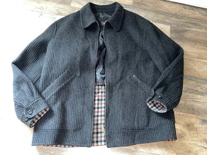 Men’s XL/46 BOMBER JACKET Wool Blend Plaid Liner By Manstar EXCELLENT CONDITION - Picture 1 of 11