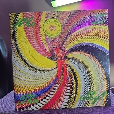 David Byrne - Who Is The Sky? - Lemon Yellow Vinyl Record LP - Image 1 of 4