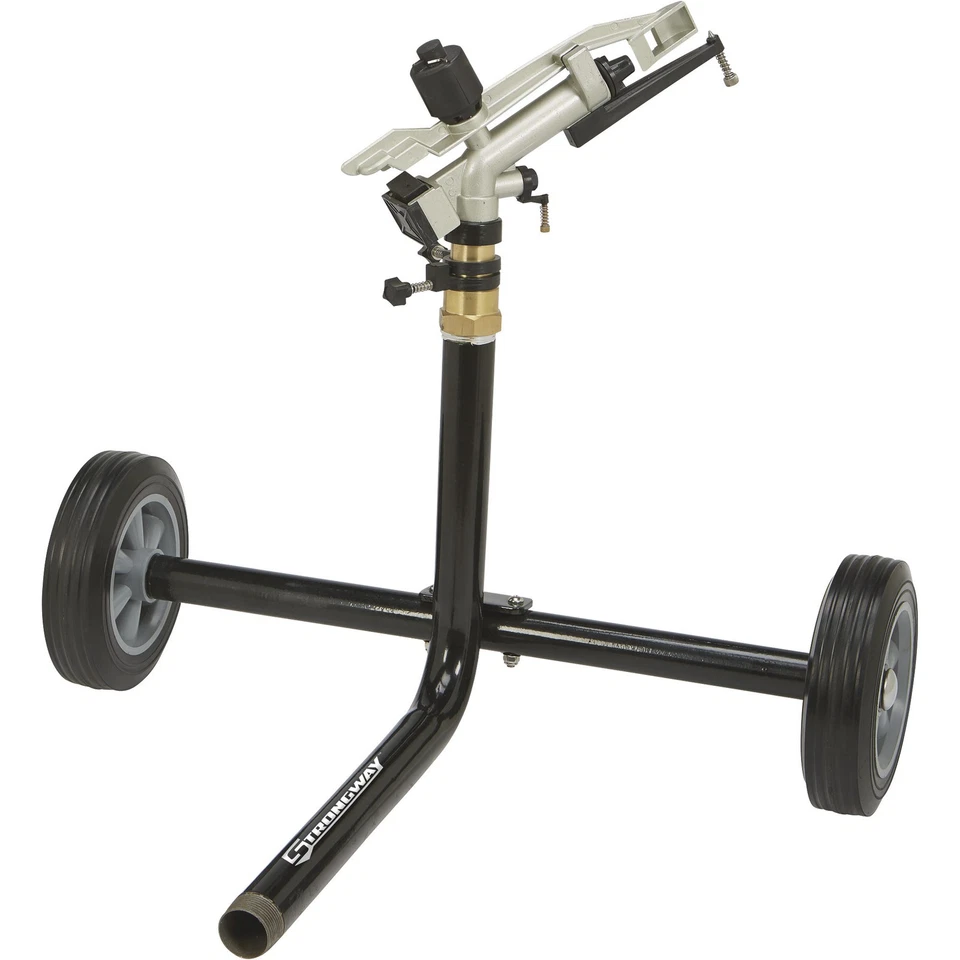 Колесный спринклер Strongway, 1-1/4 дюйма Головка с 5 насадками, 8 дюймов Резиновые шины - Изображение 1 из 4