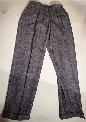 Pantalones de vestir plisados grises espiga Foto 1 de 4