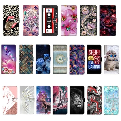 For Samsung S6 S7 Edge S8 S9 S10 Plus Wallet Stand Cover Magnetic Flip Card Case - Image 1 of 4