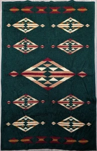 Coperta vintage Biederlack reversibile sud-ovest azteca 53x74 made in USA - Foto 1 di 3