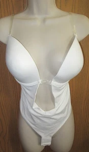 NWOT  SHAPELLX WHITE body suit U shapewear thong size 3XL - Picture 1 of 6