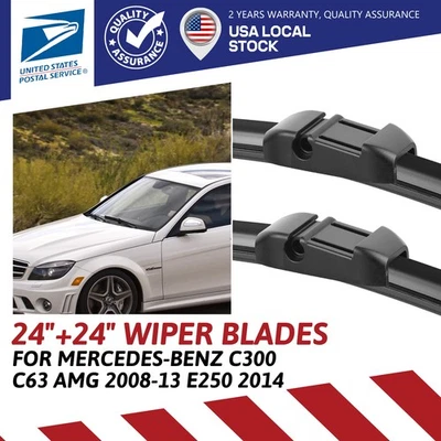 Escobilla limpiaparabrisas alta calidad duradera para Mercedes-Benz E550 E400 24" y 24" Foto 1 de 4