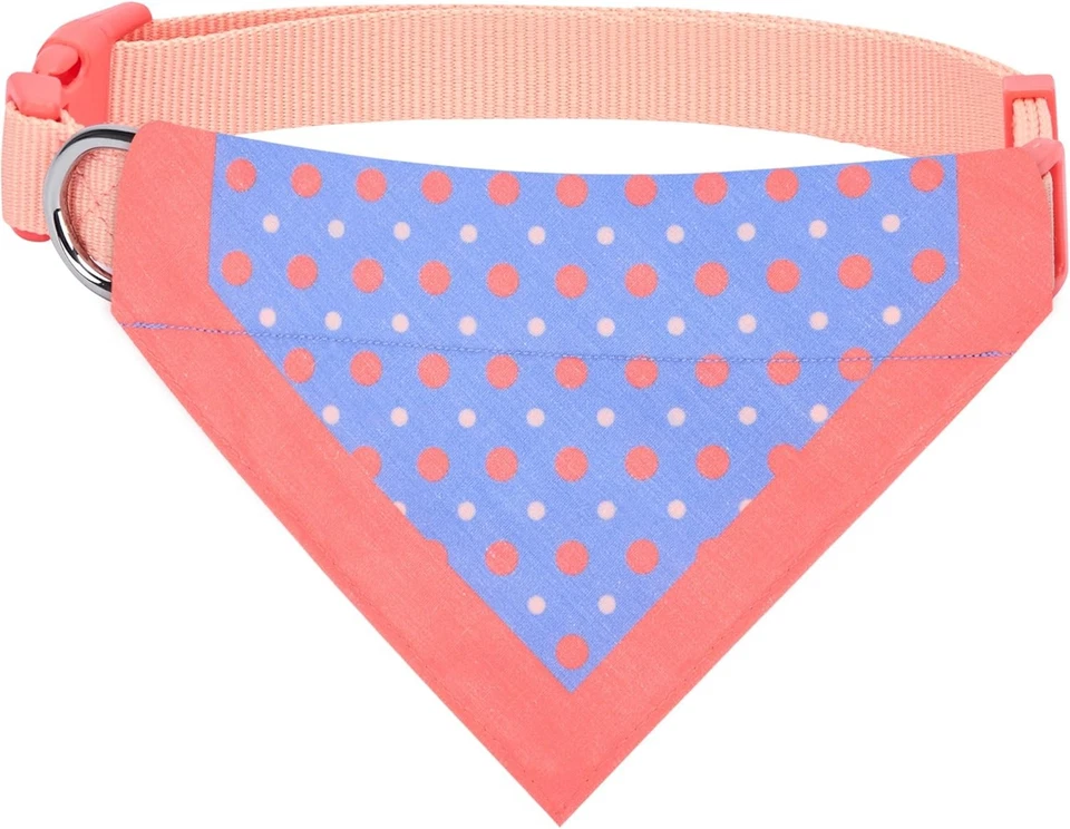 Blueberry Pet 7 Patterns Perfect Polka Dots Triangle Coral Pink Cotton Blend - Image 1 of 1