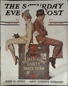 The Saturday Evening Post June 12, 1937 Norman Rockwell, Agatha Christie - Picture 1 of 1