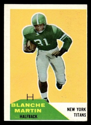 1960 FLEER BLANCHE MARTIN 78 EX RC FOOTBALL NEW YORK TITANS - Image 1 of 2