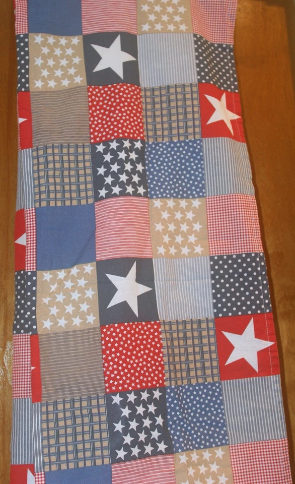 County Living Patriotic Table Cloth 58" x 80" Cotton Red White & Blue July 4th - Image 1 of 4