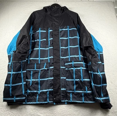 Chaqueta De Colección Billabong Para Hombre XL Esquí Snowboard Negra Con Detalle De Rejilla Azul Foto 1 de 4
