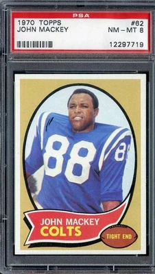 1970 Topps #62 John Mackey PSA 8 Colts HOF *DS15906 - Image 1 of 2