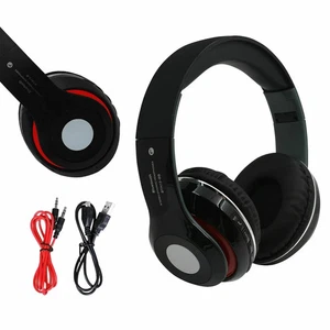 Wireless Bluetooth/Wired Headphone FM Radio Headset Over Ear For iPhone Samsung - Picture 1 of 23