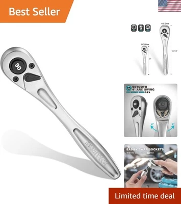 1/2" 90-Tooth Ratchet Wrench - Quick-Release & Ergonomic Design - Image 1 of 4