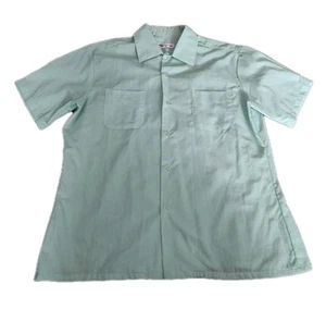 Vintage 1960s Mr California Shirt Mint Green Rockabilly Rat Pack MCM Mens L - Picture 1 of 13