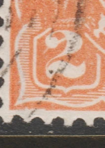 1920 KGV 2d ORANGE SINGLE WMK ERROR "FLAWED "2" LEFT VALUE TAB" BW 95 (9)2 - Picture 1 of 3
