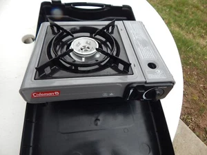 Coleman Tabletop Portable Butane Gas Camping Stove 1 Burner Gray New - Picture 1 of 6