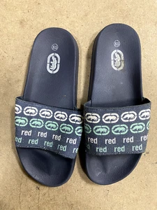 Ecko Unlimited Monogram Logo Slip On Slides Navy Blue Slippers Sandals 8.5 - Picture 1 of 3