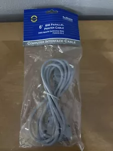 Parallel Printer Cable Grey 6 feet BELKIN Components F2A032-06 New Sealed - Picture 1 of 4