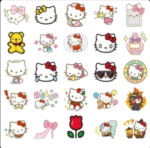 25 pz adesivi Hello Kitty decalcomania non ripetuti album cartoni animati bomba - Foto 1 di 3