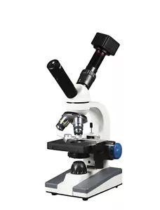 Dual View Elementary Level Compound Microscope, 2 MP Digital Eyepiece Camera - Picture 1 of 5