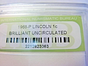 +USA COINS 1968 P LINCOLN ONE CENT SLABBED B.U. - Picture 1 of 3