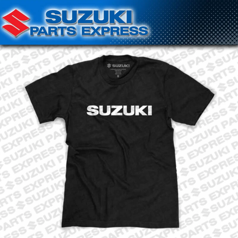 NEW GENUINE SUZUKI BLACK LOGO TEE T-SHIRT GSXR 600 750 1000 MOTO MX 990A0-16243 - Image 1 of 1