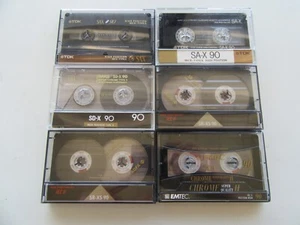 6 Leerkassetten TDK SA-X 90 AGFA SR-XS RAKS SD-X EMTEC Musikkassetten MC Tape - Bild 1 von 9