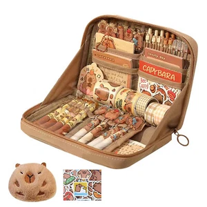 Niedliches Capybara-Federmäppchen, Cartoon-Tier-Stiftetui, großer Schreibwaren - Bild 1 von 12