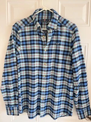NWT Vineyard Vines Men Flannel Shirt Blue Plaid Classic Whale Preppy Beach Small - Image 1 of 4