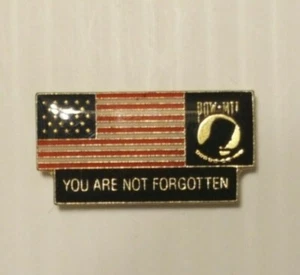 New POW MIA NOT FORGOTTEN MILITARY  enamel metal- hat tac pin lapel tack pinback - Picture 1 of 3